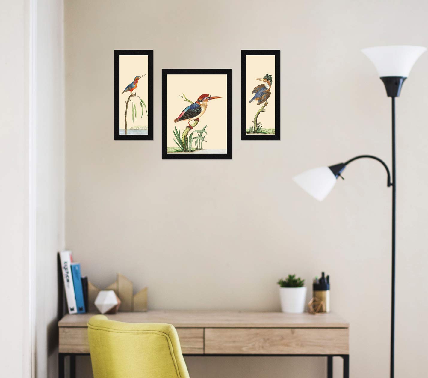 Artx Paper Sea Birds Wall Art Painting, Multicolor, Bird, 13.0 X 22.0 Inches, Set Of 3